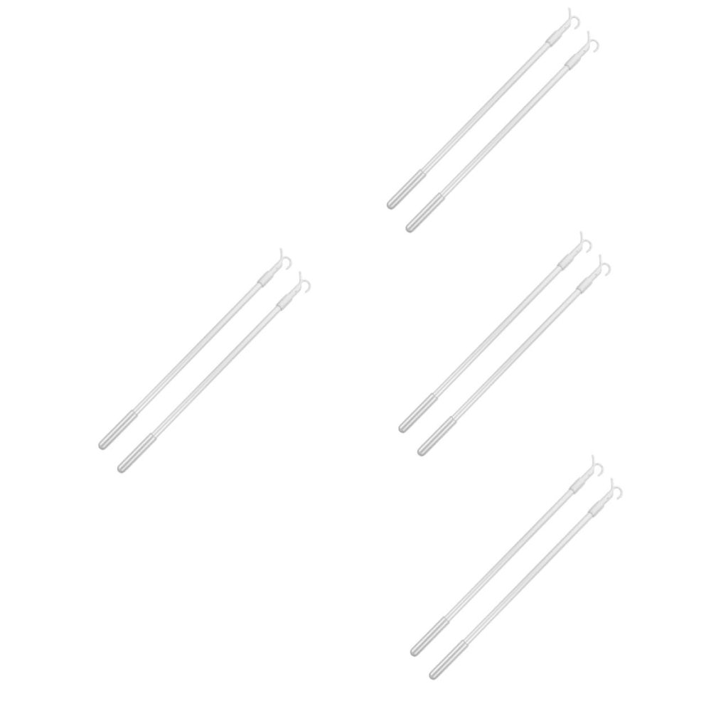 PRETYZOOM 8pcs Adjustable Curtain Rods for Windows Expandable Blind Wand Vertical Blind Rod Replacement