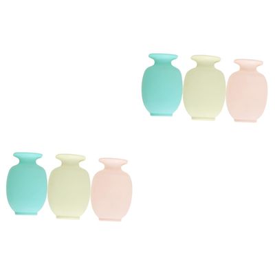 BESPORTBLE 6pcs Wall Mounted Vase Creative Plastic Hanging for Refrigerators and Smooth Lemon Stylish Home Decor for Living Room and Office