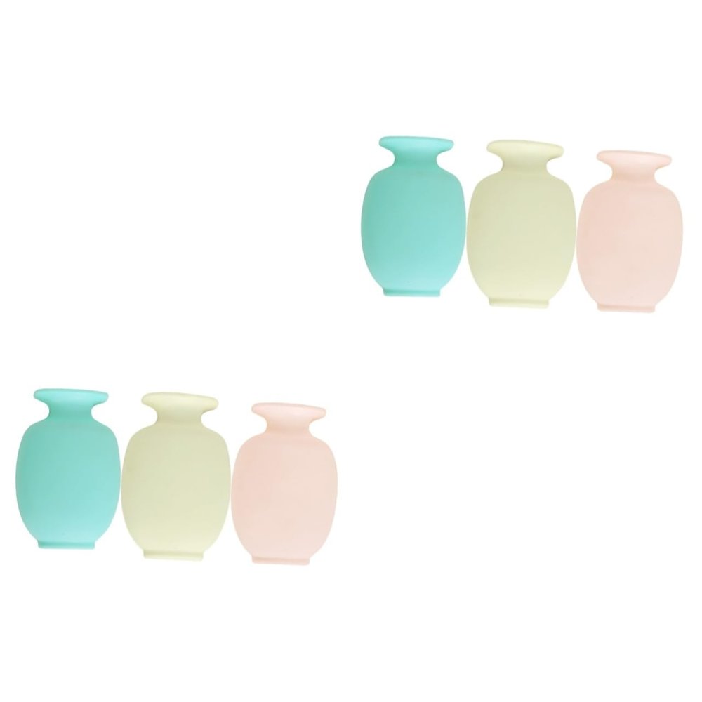 BESPORTBLE 6pcs Wall Mounted Vase Creative Plastic Hanging for Refrigerators and Smooth Lemon Stylish Home Decor for Living Room and Office