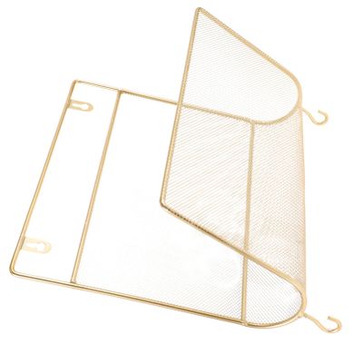 Parliky Wall Mounted Iron Book Storage Rack for Office Decorative Golden