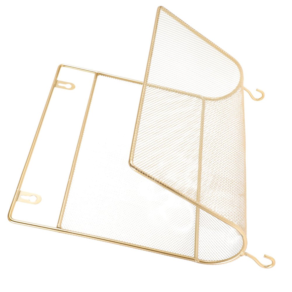 Parliky Wall Mounted Iron Book Storage Rack for Office Decorative Golden