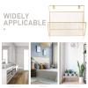 Parliky Wall Mounted Iron Book Storage Rack for Office Decorative Golden view 3