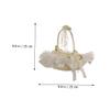 CAXUSD Flower Girl Basket Lace Decor Handmade Wedding Basket for Petals Elegant for Wedding Ceremonies and Special Events view 2