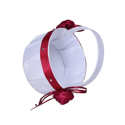 KOMBIUDA Rustic Elegant Wedding Basket Portable Flower Girls Basket for Romantic Occasions