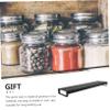 FELTECHELECTR Iron Spice Rack Multi-function Cabinet Organizer Telescopic Seasoning Shelf Easy to Assemble Non-slip Pads Stove Side Storage Black view 2
