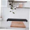 FELTECHELECTR Iron Spice Rack Multi-function Cabinet Organizer Telescopic Seasoning Shelf Easy to Assemble Non-slip Pads Stove Side Storage Black view 4