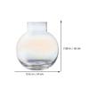 Yardenfun Desktop Glass Vase Hydroponic Flower Glass Flower Vase Ornament Home Decor view 2