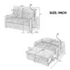 53.9" Modern Loveseat Pull Out Sofa Bed with Cup Holders and 360 Swivel Phone Holder, Convertible Sofa Bed Couch with Adjustable Backrest and Charging Ports for Living Room Office (Teal-10.12) view 2