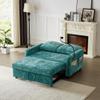53.9" Modern Loveseat Pull Out Sofa Bed with Cup Holders and 360 Swivel Phone Holder, Convertible Sofa Bed Couch with Adjustable Backrest and Charging Ports for Living Room Office (Teal-10.12) view 3