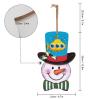 Christmas Snowman Wooden Sign, 13.8x8.7 Inch Yellow Submarine Printed Wooden Plaque with Rope 8.1 Inch, Christmas Party Decoration, Ideal Christmas Gift for Family And Friends view 2
