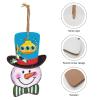 Christmas Snowman Wooden Sign, 13.8x8.7 Inch Yellow Submarine Printed Wooden Plaque with Rope 8.1 Inch, Christmas Party Decoration, Ideal Christmas Gift for Family And Friends view 3