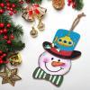 Christmas Snowman Wooden Sign, 13.8x8.7 Inch Yellow Submarine Printed Wooden Plaque with Rope 8.1 Inch, Christmas Party Decoration, Ideal Christmas Gift for Family And Friends view 4