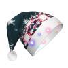 SamLng Merry Christmas LED Christmas Hat for Adults Classic Santa Colorful Xmas New Year Party Headwear. Plush Soft Comfort Cap view 1