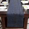 Aizza Trends Handmade Hand Braided Natural Jute 13 X 36 Inch Table Runner Rug- Dining Table Runner Rug - Kitchen Table Runner Rug-Pack of 1-Blue view 1
