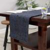 Aizza Trends Handmade Hand Braided Natural Jute 13 X 36 Inch Table Runner Rug- Dining Table Runner Rug - Kitchen Table Runner Rug-Pack of 1-Blue view 2