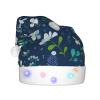 SamLng Grass and dove LED Christmas Hat for Adults  Classic Santa Colorful Xmas New Year Party Headwear. Plush Soft Comfort Cap view 2