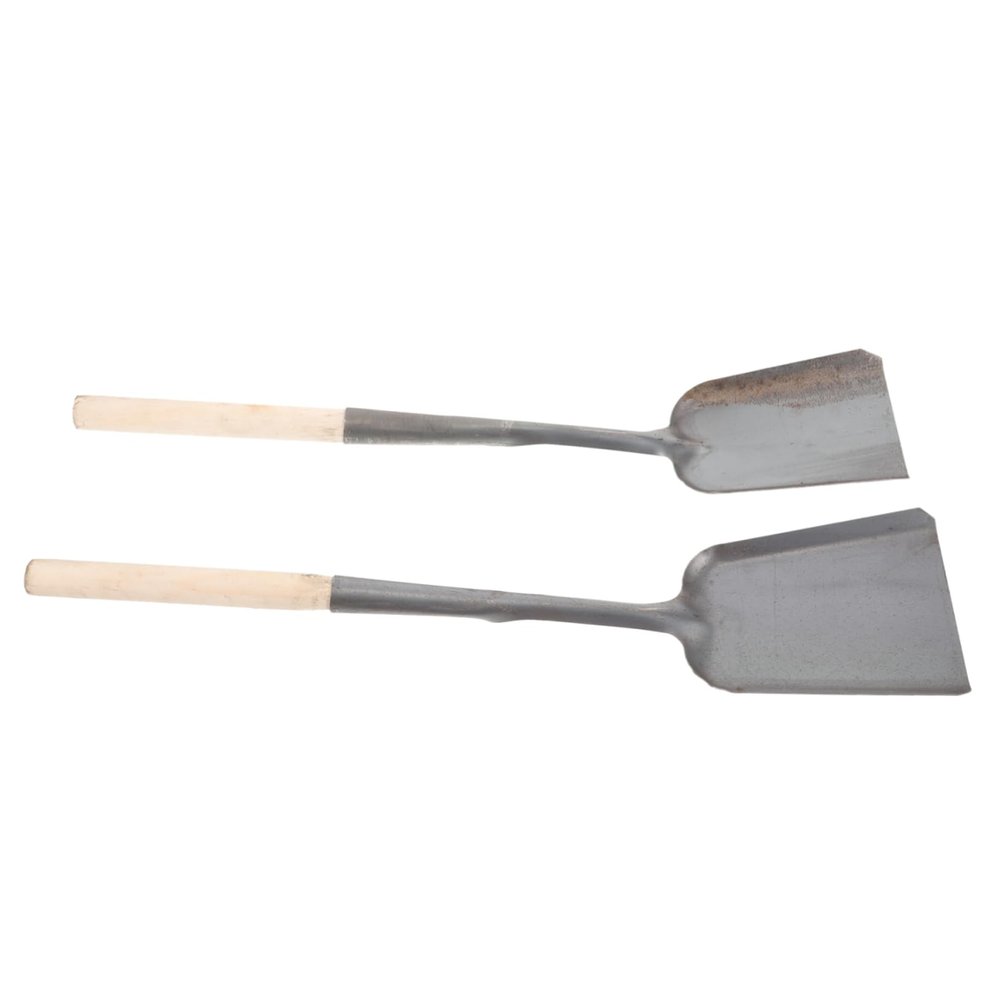 QUMIIRITY 2pcs Multi-Function Metal Shovel for Stove Wide Ash Litter Cleaning Shovel Long Handle