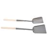 QUMIIRITY 2pcs Multi-Function Metal Shovel for Stove Wide Ash Litter Cleaning Shovel Long Handle view 1