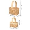 COOLHIYA 12pcs Mini Wooden Baskets Hand-woven Tiny Baskets for Crafts Party Favors Home Decor Small Medium Sturdy Decorative view 2