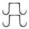 Yardenfun 2pcs Dual Curtain Rod Brackets Strong Aluminum Support for Windows Office Home Decor view 1