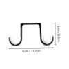 Yardenfun 2pcs Dual Curtain Rod Brackets Strong Aluminum Support for Windows Office Home Decor view 2