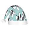 SamLng Cute Penguins LED Christmas Hat for Adults Classic Santa Colorful Xmas New Year Party Headwear. Plush Soft Comfort Cap view 3