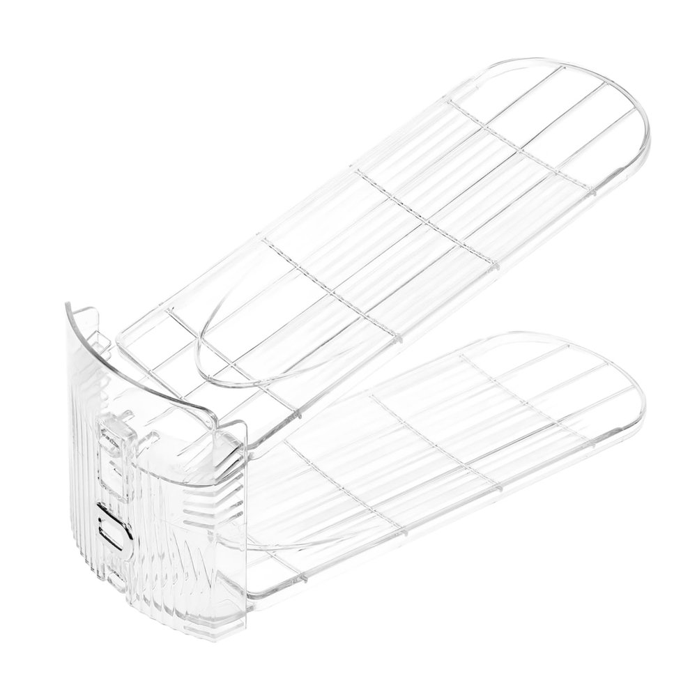HOOTNEE 2pcs Adjustable Shoe Rack Organizer Space-Saving Slipper Holder Multi-Purpose Shoe Slots Shelf for High Heels Sneakers Anti-Slip Design