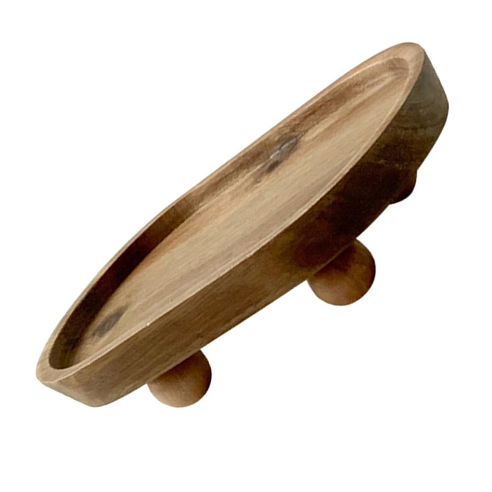 LIFKICH Wooden Chilled Serving Tray for Coffee Table Decorative Tiered Tray for Fall Serving Board Delicate Finish