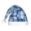 SamLng dark blue marble LED Christmas Hat for Adults Classic Santa Colorful Xmas New Year Party Headwear. Plush Soft Comfort Cap view 3