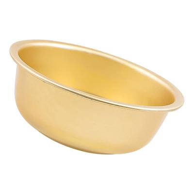 SHOWERORO Large Versatile Aluminum Basin for Kitchen Washing Mixing Salads and Rice Sifting Deep Yellow Oxidized Design for Home Bar Restaurant Use