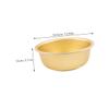 SHOWERORO Large Versatile Aluminum Basin for Kitchen Washing Mixing Salads and Rice Sifting Deep Yellow Oxidized Design for Home Bar Restaurant Use view 2