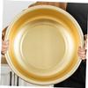 SHOWERORO Large Versatile Aluminum Basin for Kitchen Washing Mixing Salads and Rice Sifting Deep Yellow Oxidized Design for Home Bar Restaurant Use view 3