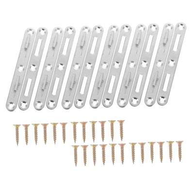 KICHOUSE Bed Rail Fasteners 6 Sets Iron Silver Replacement Hardware