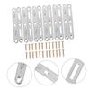 KICHOUSE Bed Rail Fasteners 6 Sets Iron Silver Replacement Hardware view 3