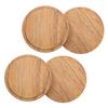 CONGARTENO 4pcs Wood Jar Lids Airtight Sealing Lids for Glass Jars Wooden Covers for Travel Mugs Tea Cups and Spice Storage Vintage Style view 1