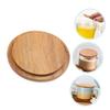 CONGARTENO 4pcs Wood Jar Lids Airtight Sealing Lids for Glass Jars Wooden Covers for Travel Mugs Tea Cups and Spice Storage Vintage Style view 3