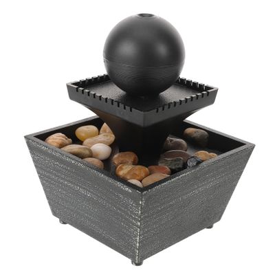 OSOLADY Water Fountain Solar Tabletop Waterfall Decor for Home Office Running Water Ornament