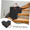 BUGUUYO Modern Stair Storage Basket Grey Collapsible Storage Container for Household Organizing view 3