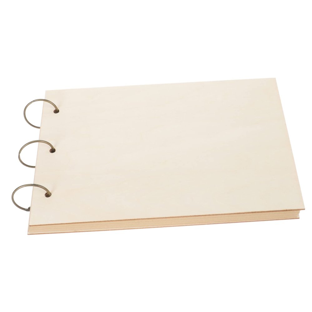 COLLBATH Wedding Guests Book Custom Message Book for Wedding Party Wooden Cover Photo Album