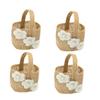 COOLHIYA Candy Linen Basket Wedding Flower Baskets 4pcs Storage Holder for Banquet Decor Floral Candy Basket for Special Events view 1