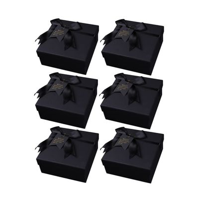 COLLBATH 6pcs Elegant Bowknot Boxes Delicate Paper Boxes for Wedding Engagement Valentines Day Diy Party Favor Wrapping