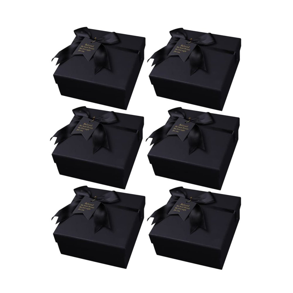 COLLBATH 6pcs Elegant Bowknot Boxes Delicate Paper Boxes for Wedding Engagement Valentines Day Diy Party Favor Wrapping