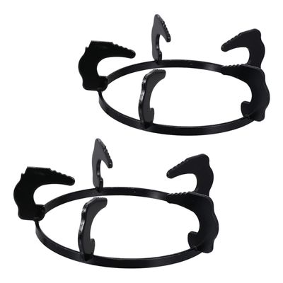 BRIGHTFUFU 2pcs Gas Stove Brackets High-end Cast Iron Pot Rack Stove Proofing Easy Install Non-slip Surface