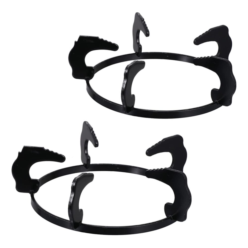 BRIGHTFUFU 2pcs Gas Stove Brackets High-end Cast Iron Pot Rack Stove Proofing Easy Install Non-slip Surface
