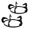 BRIGHTFUFU 2pcs Gas Stove Brackets High-end Cast Iron Pot Rack Stove Proofing Easy Install Non-slip Surface view 1