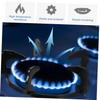 BRIGHTFUFU 2pcs Gas Stove Brackets High-end Cast Iron Pot Rack Stove Proofing Easy Install Non-slip Surface view 2