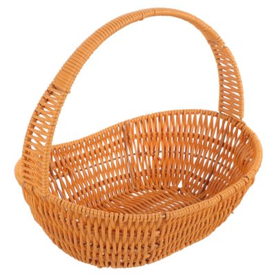 Handheld Woven Flower Basket Plastic Flat Stable Base Decoration
