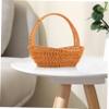 Handheld Woven Flower Basket Plastic Flat Stable Base Decoration view 3
