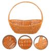 Handheld Woven Flower Basket Plastic Flat Stable Base Decoration view 4
