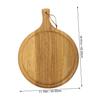 COLLBATH Wooden Cutting Board Round Unfinished Pizza Board for Serving Bread Steak and Desserts Easy to Clean Decorative Kitchen Essential view 2